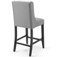 thumbnail image 3 of Modway Baron Upholstered Fabric Counter Stool in Light Gray, 3 of 7