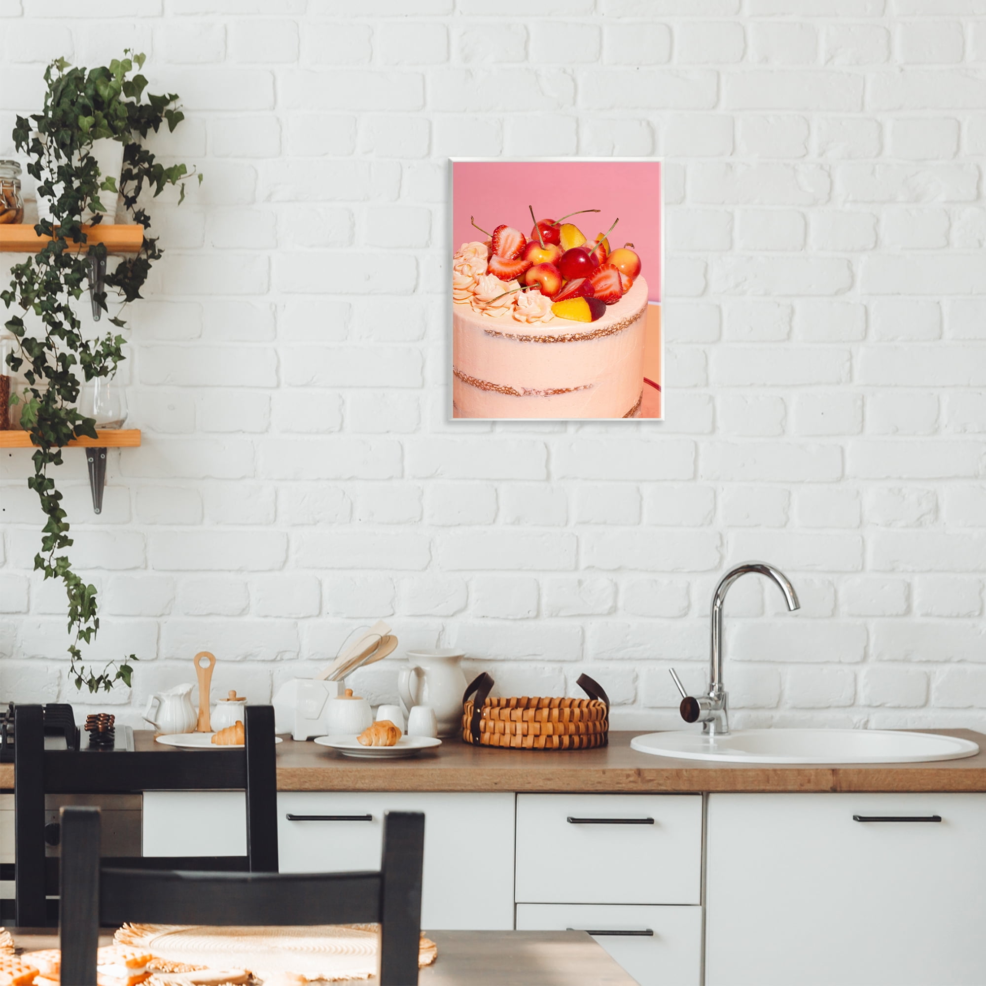 Stupell Industries Strawberry Fruit Cake Wall Plaque Art, design by LISH Creative