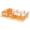 Orange, variant on QSTDGVPW Divided Serving Tray Fruit Snack Serving Tray Durability Multipurpose Decorative Orange