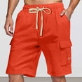 thumbnail image 2 of OSOLU Solid Color Men's Cozy Shorts Comfortable Outdoor Lightweight Shorts With Pockets For Everyday Use For Summer Activities Casual Outings Bottoms, 2 of 9
