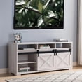 thumbnail image 2 of HomeRoots 482781 26.5 x 60 x 15.5 in. White Oak Manufactured Wood Cabinet Enclosed Storage TV Stand, 2 of 7