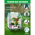 thumbnail image 5 of Mini Green House with Grow Light, Mini Greenhouse Indoor, 15W Full Spectrum Plant Lights & Timer for Seed Starter Tray, Indoor Outdoor Plants 24"x16"x20", 5 of 6