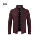 thumbnail image 5 of Suéter de punto Minnieouse para hombres cárdigan poliéster de moda rojo azufaifo 3XL, 5 of 6