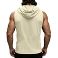 thumbnail image 5 of Miluxas Mens Lace Up Sleeveless Shirt Tunic Top Sport Vest for Men Beige XL(XL), 5 of 6