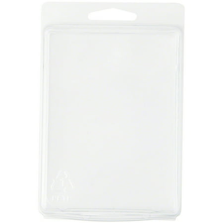 Collecting Warehouse Clear Plastic Clamshell Package / Storage Container, 4.44" H x 3.31" W x 1.5" D, Pack of 100