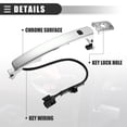 thumbnail image 4 of Unique Bargains 1Set Exterior Door Handle Front Left Driver Side for Nissan Rogue 2.5L 2010-2015 80640-CZ31B,Chrome Tone, 4 of 7