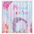 thumbnail image 3 of Funny Sea-maid Shower Curtain for Kids, Mermaid Tail Gradient Pink Little Girl Fabric Shower Curtain Sets with Hooks, Ocean Sea Marine Plants Waterproof Bathtub Accessories,70X70IN, 3 of 3