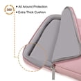 thumbnail image 2 of Mosiso Laptop Sleeve Briefcase for 2018-2020 MacBook Air 13 inch A2179 A1932, 13 inch MacBook Pro A2289 A2159 A1989 A1706 A1708, Polyester Notebook Bag Case with Trolley Belt, Pink, 2 of 7
