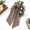 Brown, variant on Grey Plaid Burlap Wreath Sash Holiday Decor for Front Door Wedding Birthday