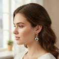 thumbnail image 3 of 2Pairs Heart Dangle Earrings for Women, 14K Gold Plated Huggie Hoop Hypoallergenic 12mm Charm, Gift Ready Jewelry or Valentine’s & Birthday, 3 of 5