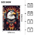 thumbnail image 2 of FORMRS 1-Subject Spiral Notebook 8" x 5" College Ruled 60 Refillable Sheet A5 Hard Cover, Brown Abstract Eagle, 2 of 7