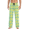 thumbnail image 2 of FREEAMG Lemon Pajama Pants for Men, Men's Separate Bottoms, Pure Cotton Comfortable Lounge Pants for Men（343）, 2 of 7