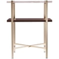 thumbnail image 3 of Home Square Faux Marble Top End Table in White and Tobacco - Set of 2, 3 of 6