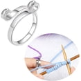 thumbnail image 4 of Adjustable Knitting Crochet Rings Yarn Guide Finger Holder Yarn Guide Crochet Open Rings For Faster Knitting Adjustable, 4 of 5