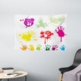 thumbnail image 1 of Graffiti Tapestry, Street Wall Hand Prints Splashing Circles Teenagers Spray Color Artwork Image, Wall Hanging for Bedroom Living Room Dorm Decor, 60W X 40L Inches, Multicolor, by Ambesonne, 1 of 2