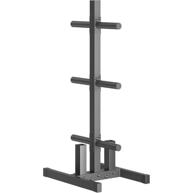 Soporte para pesas ZHOOGE Olympic con 6 clavijas y 2 mancuernas