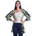 thumbnail image 1 of Moomaya Printed Georgette Shrug Ruffled Back Drop Hem Beach Cover Up For Women, 1 of 5