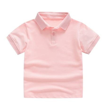 

nsendm Toddler Kids Girls Boys Short Classic Loose Short Tunic Tops Soft Blouse Sleeve Solid T Shirt Tee Boys Shirts Size 6 Shirt Pink 4 Years