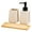 Cream colored, variant on Giaone 3pcs Hand Soap Press Pumpms Dispenser Set with Storage Tray Toothbrush Holder