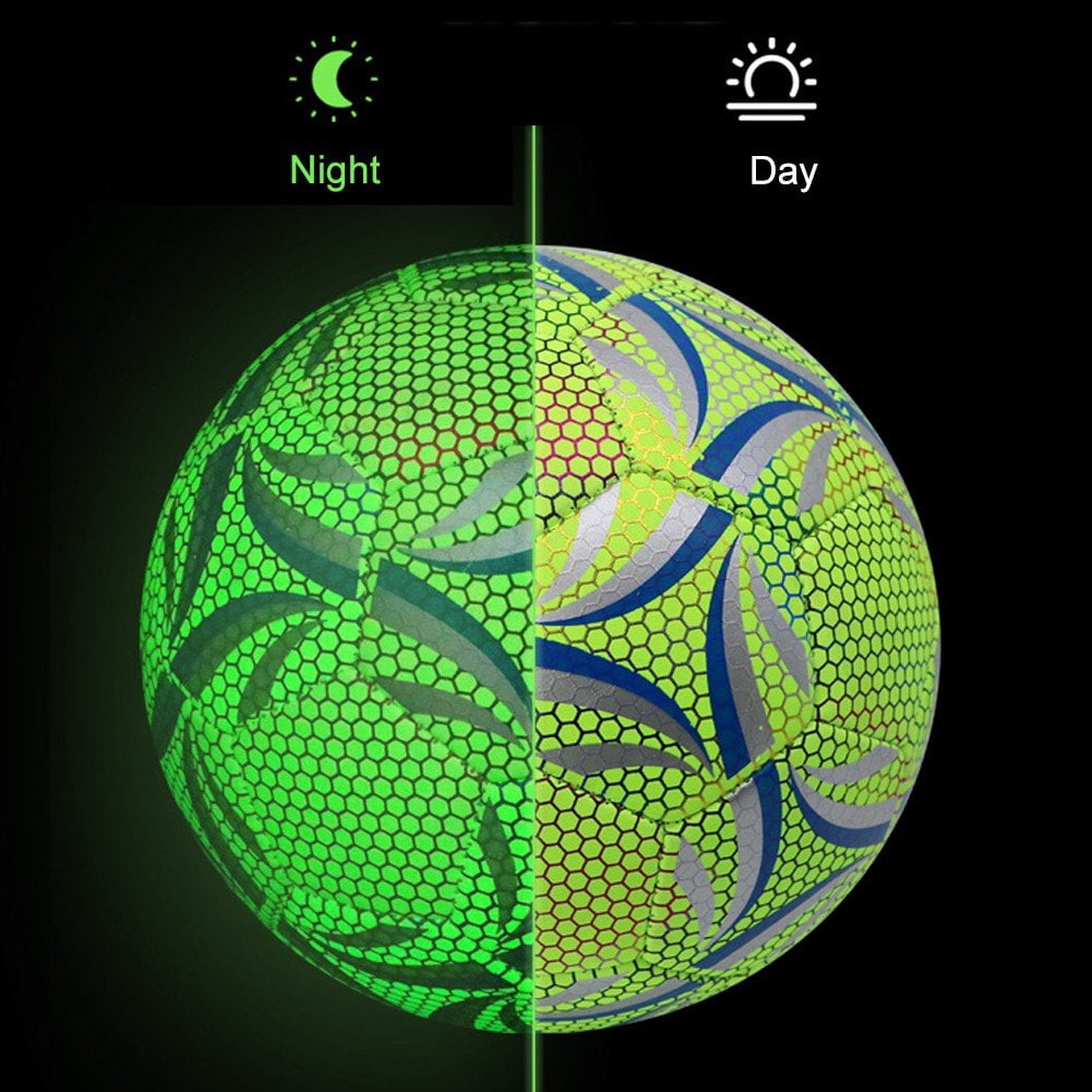 1pc Fluorescent Professional Soccer Ball - Luminous Football Standard Practice Training Soccer Ball PU Match Ball For Outdoor Training