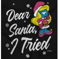 thumbnail image 2 of Smurfette Dear Santa Christmas Women's Graphic T Shirt Tees Brisco Brands S, 2 of 5
