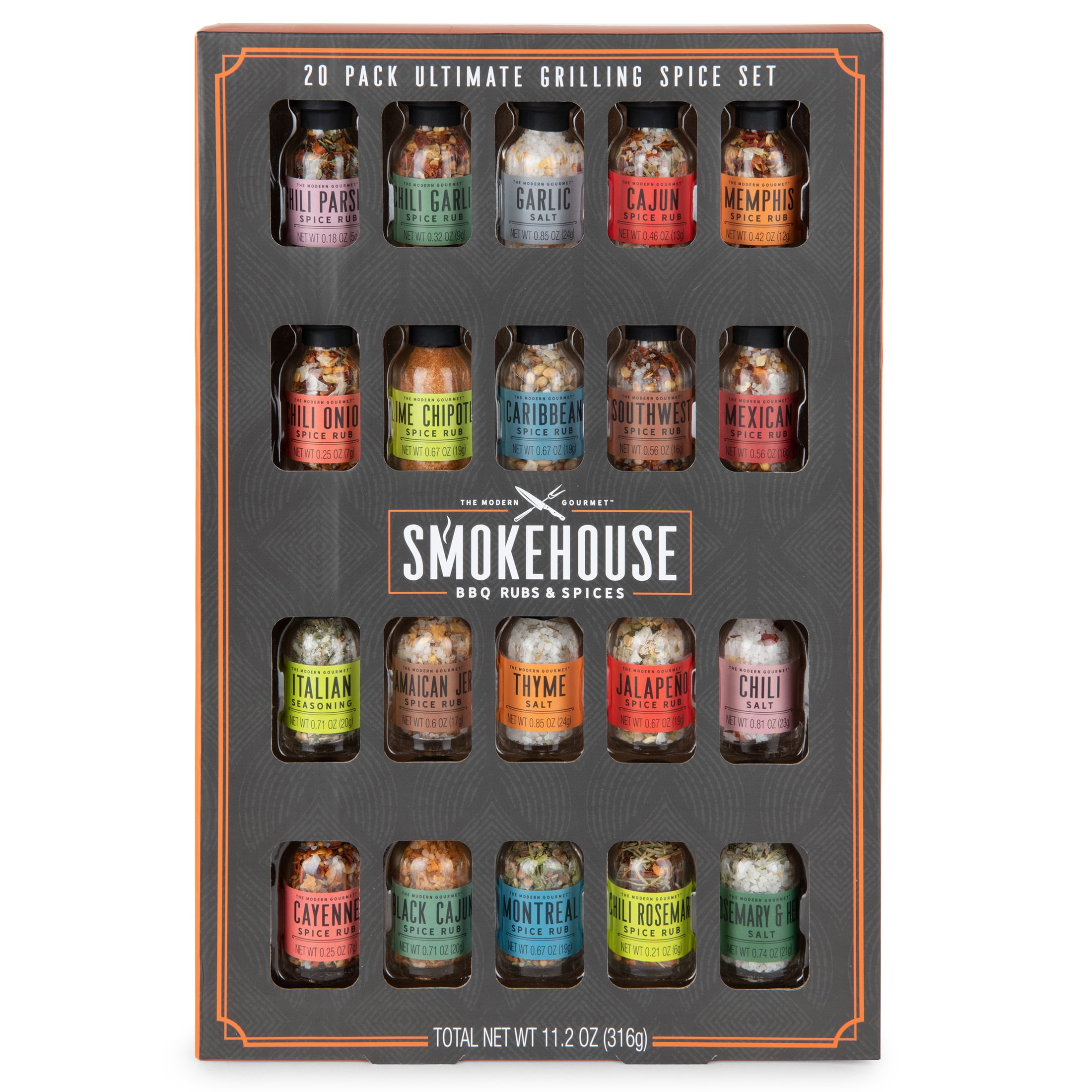 Smokehouse by Thoughtfully, Ultimate Grilling Spice Gift Set, Set of 20
