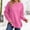 Pink, variant on Crew Neck Side Split Sweatshirt for Women Long Sleeve Pullover Shirts Casual Loose Side Slits Tunic Top Office Casual Pullover Basic Lightweight T-Shirt Gym T-Shirt Hot Pink L