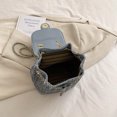 thumbnail image 2 of Bolso Cubo Bolso tipo cubo, Bolso cruzado vaquero, resistente a los arañazos, para mujer, ocio diario (azul), 2 of 8
