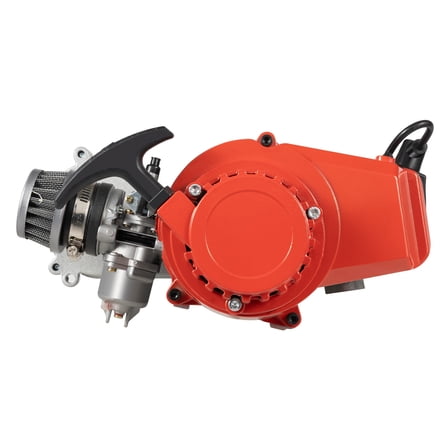 49CC 2-Stroke Motor with Carburetor, Pull Rope Start Engine for Pocket Bike Mini Dirt Bike ATV