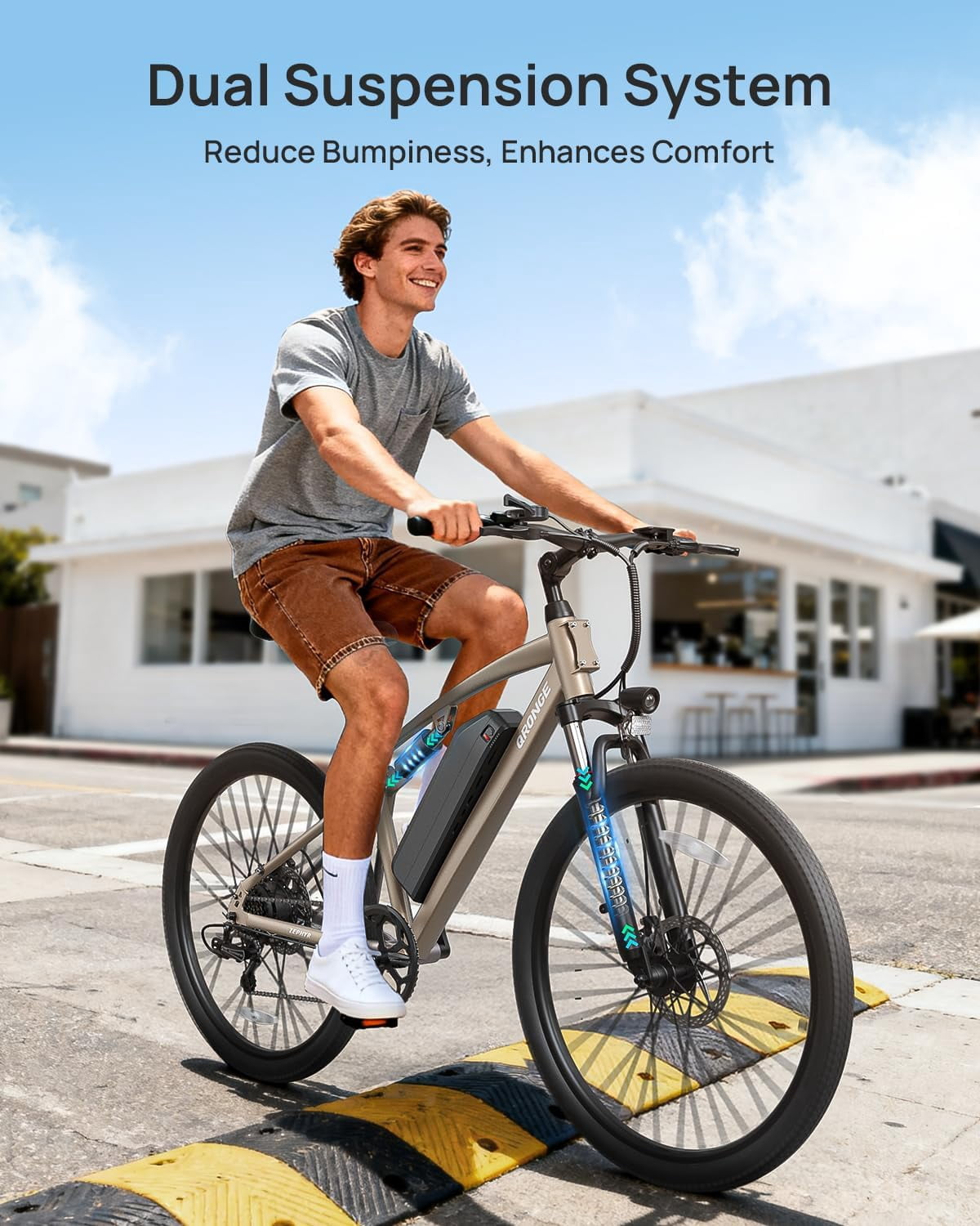 26" Electric Bikes for Adults 1000W Peak Motor up to 70 Miles Range 28 mph Max Speed Full Suspension Ebike 36V 13.5AH Removable Battery E-Mountain Bikes 7 Speed, Adjustable Handlebar, UL2849 by SGS