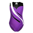 thumbnail image 3 of YONGHS Kids Girls Rhinestone Sleeveless Gymnastics Ballet Leotard Figure Ice Skating Dance Biketard Purple 4, 3 of 7