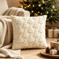 thumbnail image 2 of Christmas Pillow Covers 18x18 inch Christmas Decorations Clearance, Sofa Couch Pillow Covers Square Fall Winter Decor Pillowcase for Farmhouse, Holiday Decorative Throw Pillow Covers for Home, White, 2 of 7