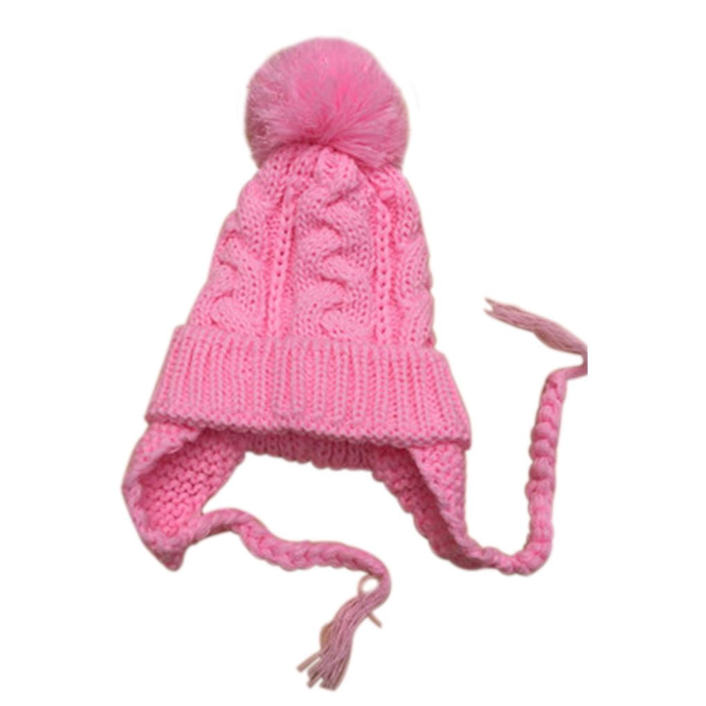Kids Children Knit Hat Ear Protect 