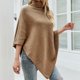 thumbnail image 1 of Mantón De Capa De Punto Señoras básico elegante chal Casual suéter de invierno traje de vacaciones de un solo pecho Cgtredaw Caqui Talla Única para Mujer, 1 of 1