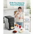 thumbnail image 2 of KFFKFF Water Dispenser with Ice Maker, 3-in-1 Countertop Water Dispenser, 35 LBS/24H, 12 Cubes/7 Min Fast Ice Making, 2 of 9
