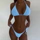 thumbnail image 2 of Cómodo Bikini sin espalda de color sólido para mujer Traje de baño de dos piezas Traje de baño Conjunto de ropa de playa OAVQHLG3B Store  lin121212, 2 of 4