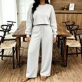 thumbnail image 6 of KyCheLot Women's Sweatsuits Oversized 2 Piece Outfits Long Sleeve Pullover Tops and Sweatpants Casual Set, 6 of 9
