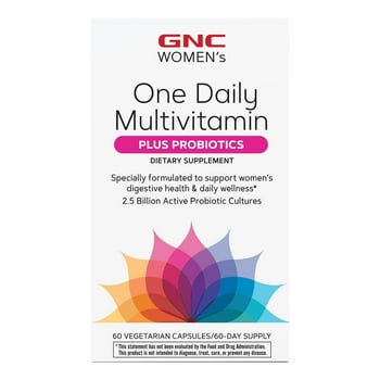 GNC Women's Multi + Probiotics, 60 s, One Daily s & Minerals Plus Digestive  for Women
