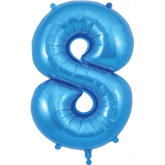 Anagram - Blue Number 8 Foil Balloon (34 in.)