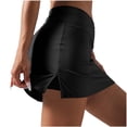 thumbnail image 2 of AKOEE Skirted Shorts Women, Crossover High Waisted Golf Skirts with Shorts Quick Dry Stretchy Tennis Skorts (XL, Black), 2 of 6