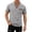 A-Grey171, variant on JAJAHO Mens V Neck T-Shirt Casual Stretch Solid Color Short Sleeve Pocket Tees Textured Shirts Versatile Tops