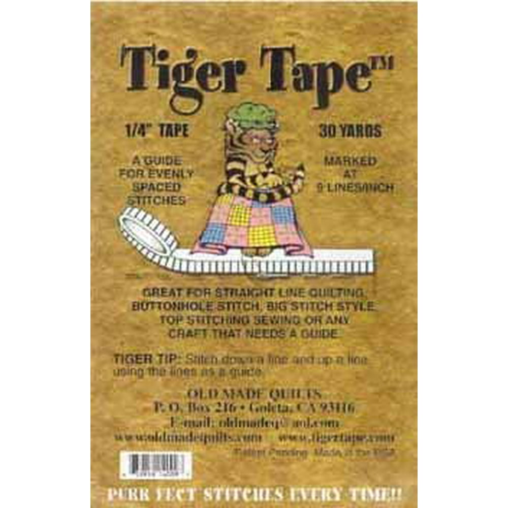 Tiger Tape"1/49" Lined Stitching Tape 30 yards White