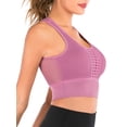 thumbnail image 5 of YouLoveIt Women Sports Bra Yoga Bra Top Fitness Activewear Sexy Hollow Back Running Crop Tops Mesh Workout Bras Padded Cups Sports Bra Fitness Yoga Bra, 5 of 7