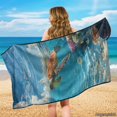 thumbnail image 3 of Kuiaobaty 60 x 33 Inch Car Seat Covers Towel Sea Turtle Print Car Seat Protector Front Seats Only with Storage Bag Quick-Dry Sweat Towels for Gym Workout, Running, Swimming, Beach and Hiking, 3 of 8