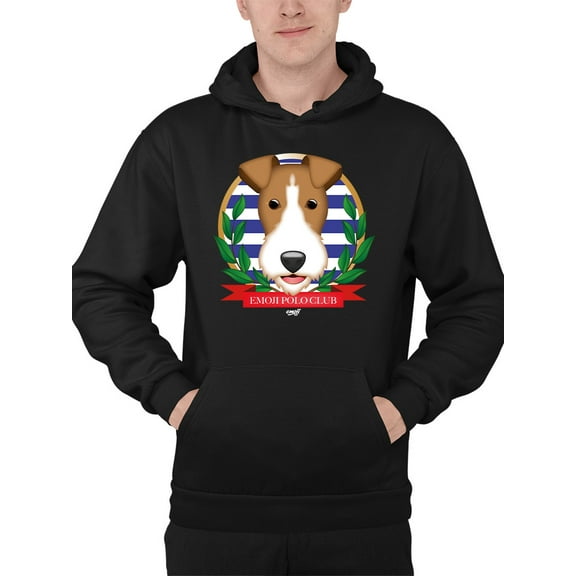 Emoji Polo Club - Classic Dog Emblem Design Men's Hoodie
