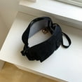 thumbnail image 3 of Corduroy Shoulder Bag Solid Color Women Handbag Adjustable Strap Female Satchels, 3 of 10
