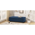 thumbnail image 4 of 50" Ottoman Bench in Textured Fabric, Rectangular Design with Hinged Lid for Seating, Footrest, and Hidden Storage, Perfect for Living Room, Bedroom, or Entryway, 4 of 18