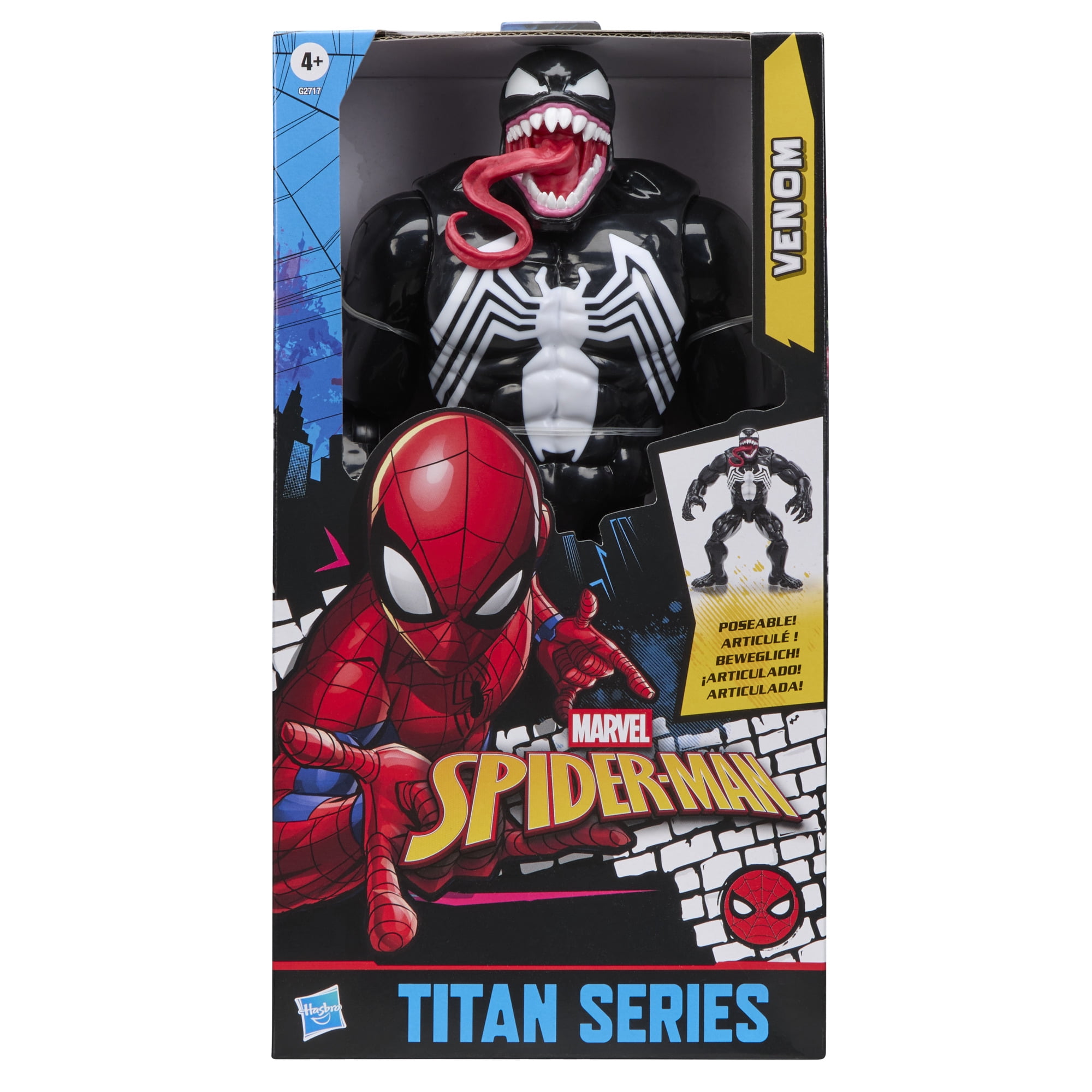 Marvel Spider-Man Titan Series Venom Deluxe Action Figure, 12”, Ages 4+