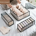 thumbnail image 3 of Underwear Organizer, 3 Set Foldable Bra Underwear Organizer Drawer Divider Storage Organizer-black, 3 of 5