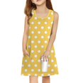 thumbnail image 3 of Girls Summer Sundress Sleeveless Polka Dot Casual Dress with Pockets Perfect for Summer Parties and Playtime ,Sie:100, 3 of 6